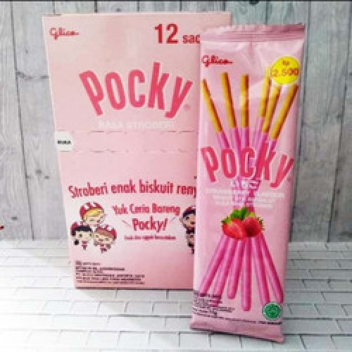 POCKY GLICO box 2500 STRAWBERRY